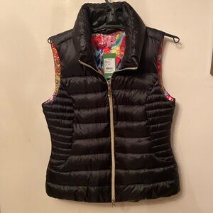 NWT Lilly Pulitzer Black Puffer Vest